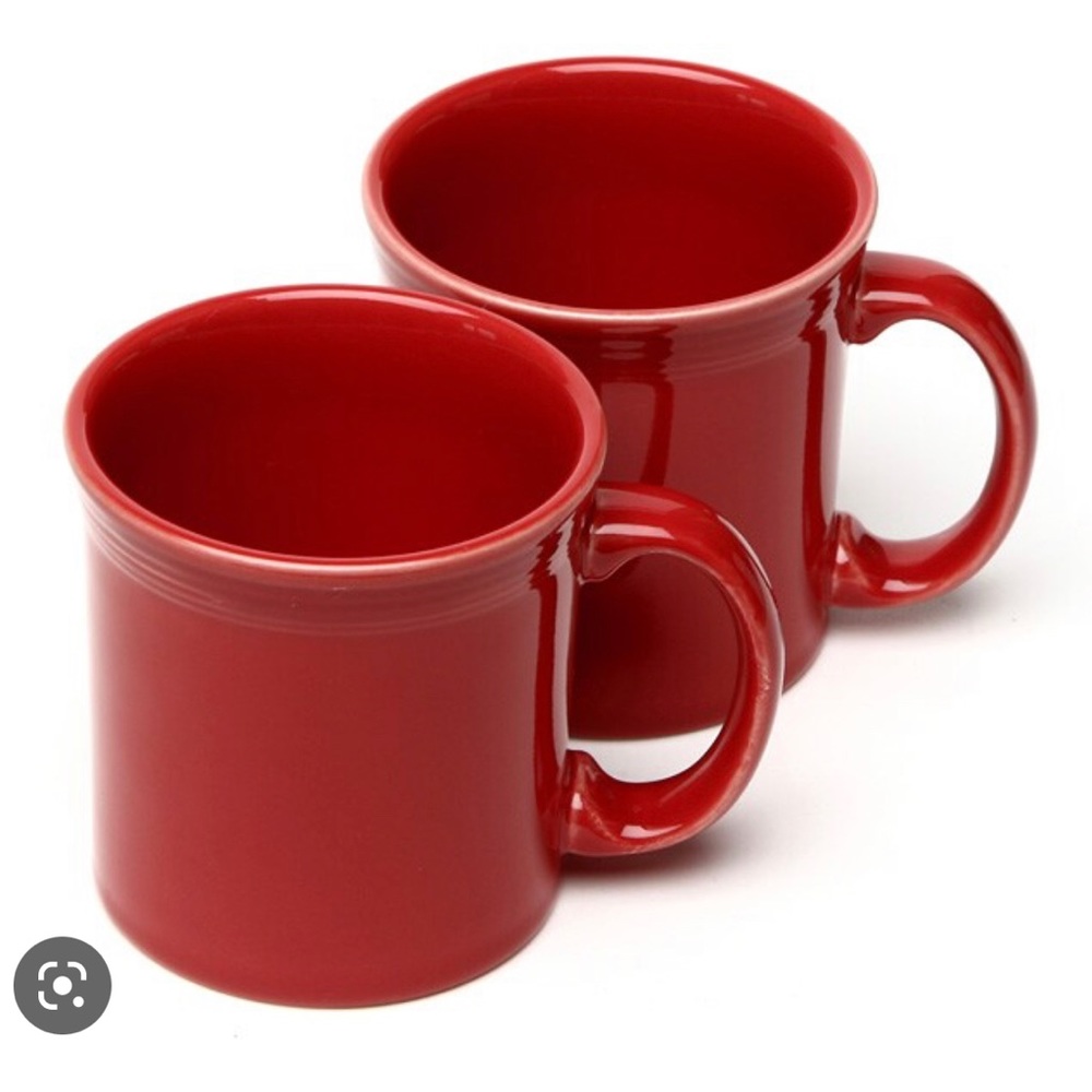 Set of 2 HLC Fiesta usa Java mugs, scarlet EUC.